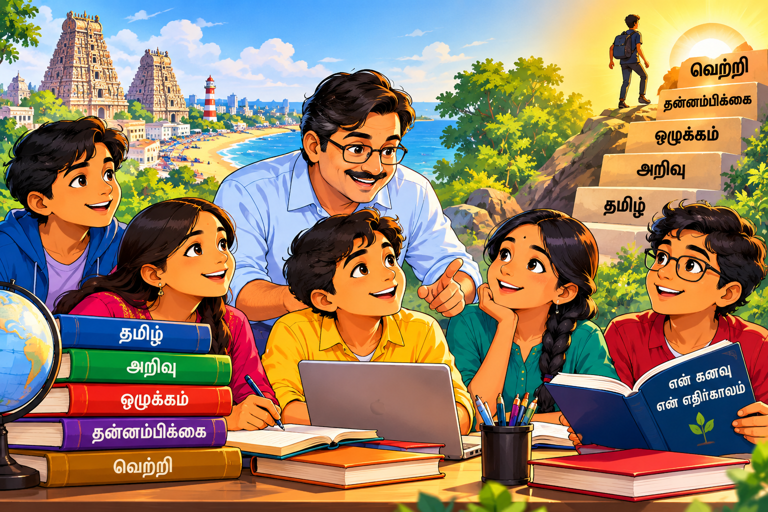 ஊக்கம் மற்றும் வளர்ச்சியின் வாயிலாக இளம் மனங்களை வெற்றியின் சிகரத்துக்கு அழைத்துச் செல்வோம்.
